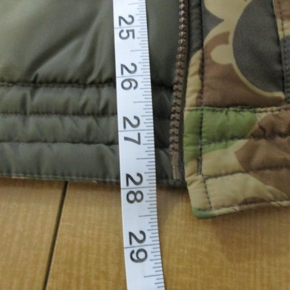 Vintage 90's Retro Frogskin Duck Camo Puffer Jacket Vest Detachable Sleeves Sz L - Picture 5 of 9